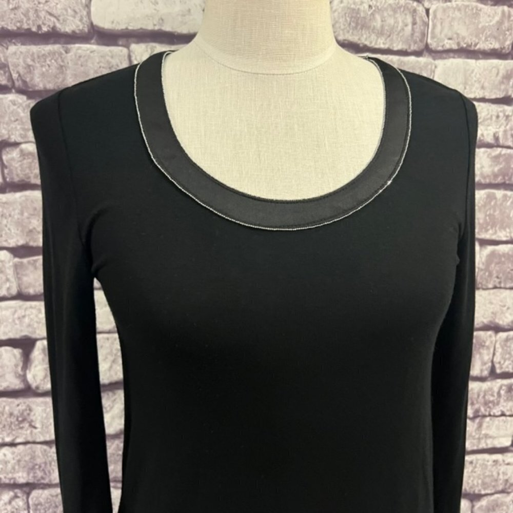 White House Black Market Long Sleeve Top W/ Layered Bottom Size XS - Picture 2 of 10